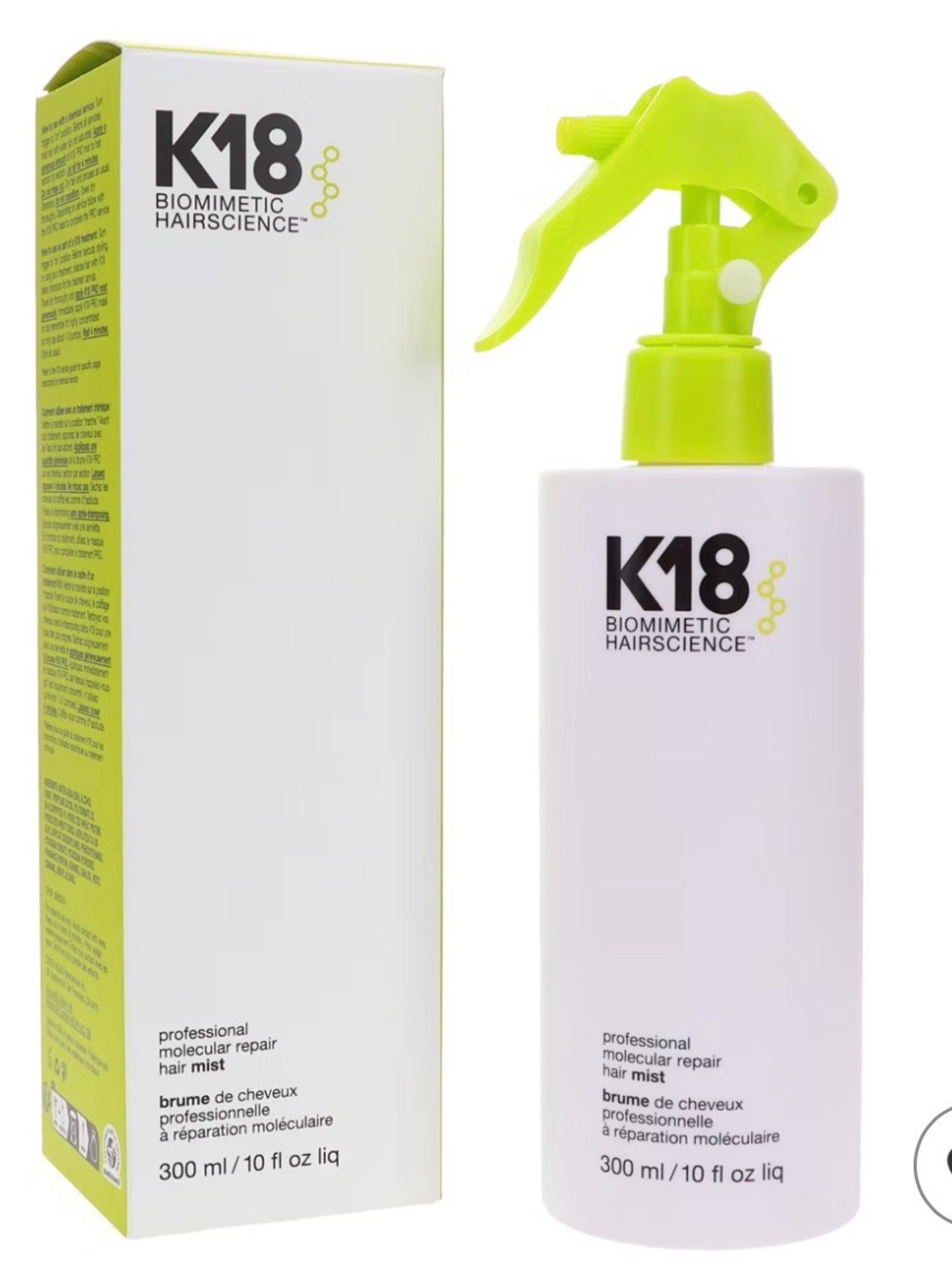 K18 Professional Molecular Repair Hair Mist 300 mL 10 oz Sealed NIB